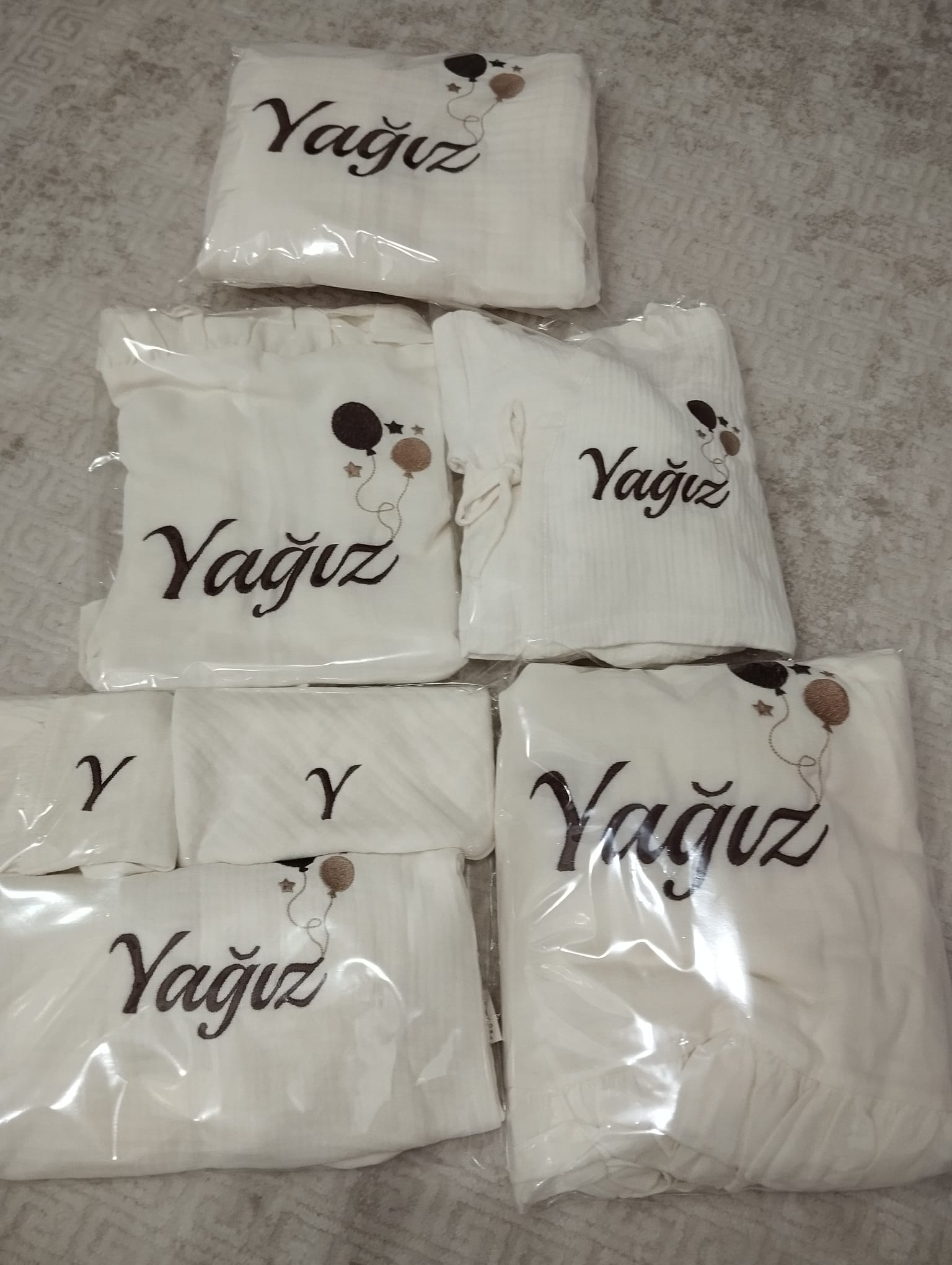 Kişiye Özel Hastahane Çıkışı 9'lu Müslin Set