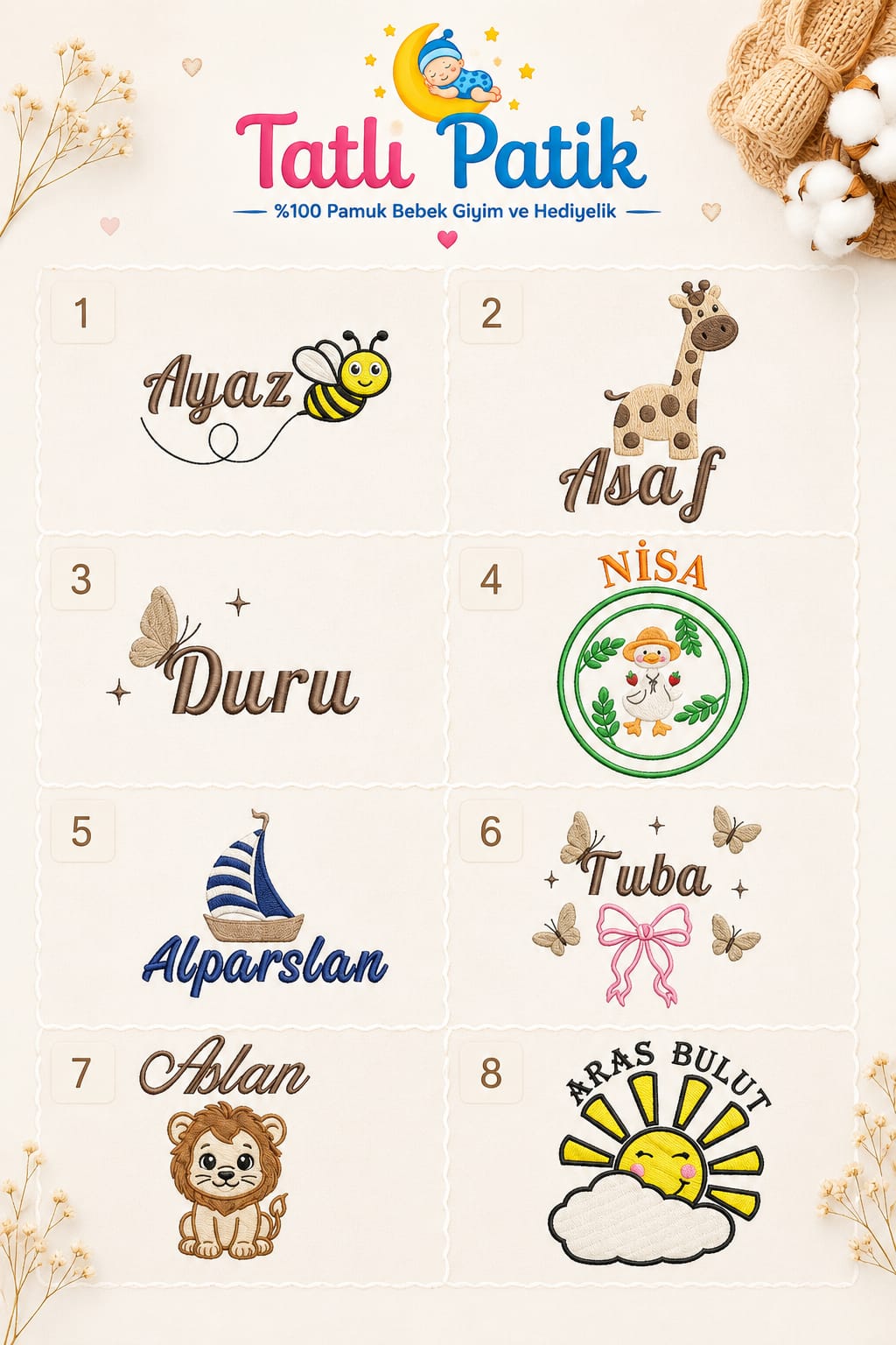 Kişiye Özel Hastahane Çıkışı 9'lu Müslin Set